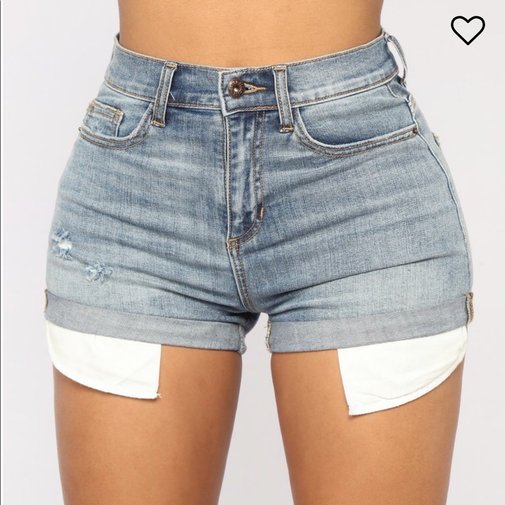 Fashion Nova High-Rise Jean Shorts (S)!